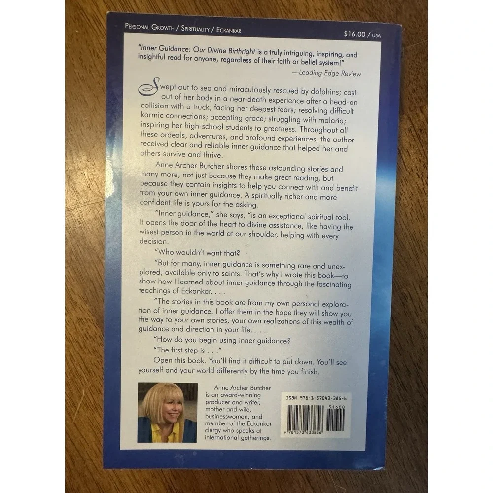 Inner Guidance: Our Divine Birthright Anne Archer Butcher TPB Spirituality